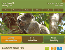 Tablet Screenshot of beechworthholidaypark.com.au